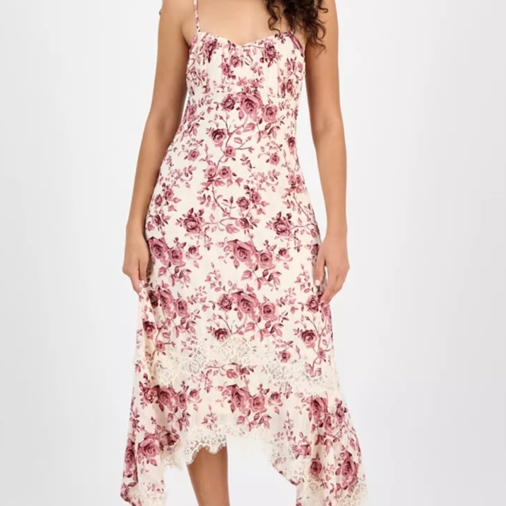 And Now This Textured Scoop-Neck Slip Dress Mauve